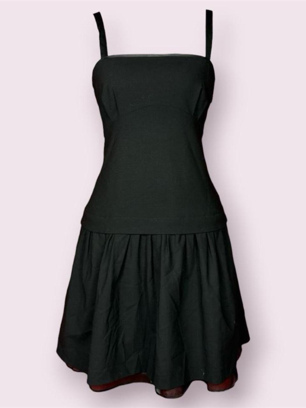 2000s theory drop waist little black dress